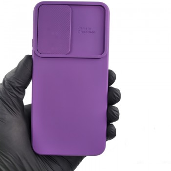 Švelnus guminis dėklas su kameros apsauga - violetinis (Samsung S22 Plus)